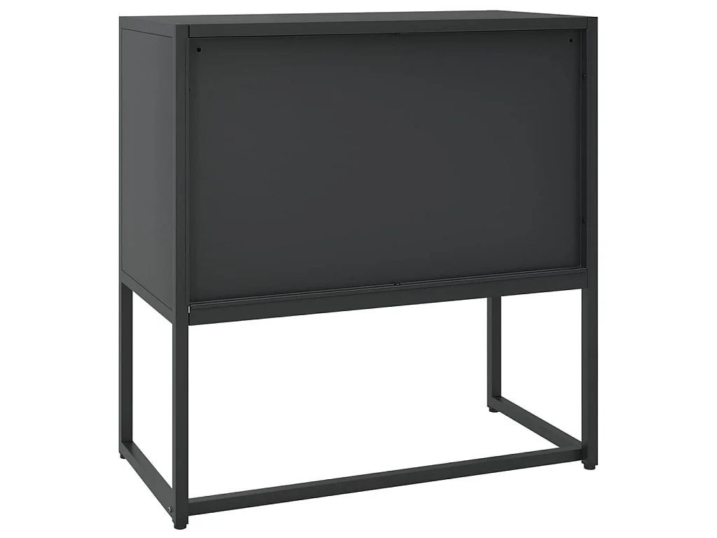 Credenza Nera 75x35x75 cm in Acciaio