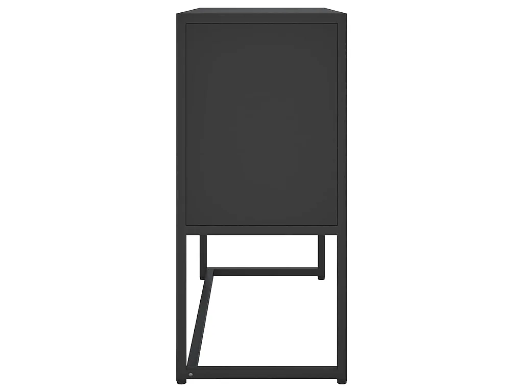 Credenza Nera 75x35x75 cm in Acciaio