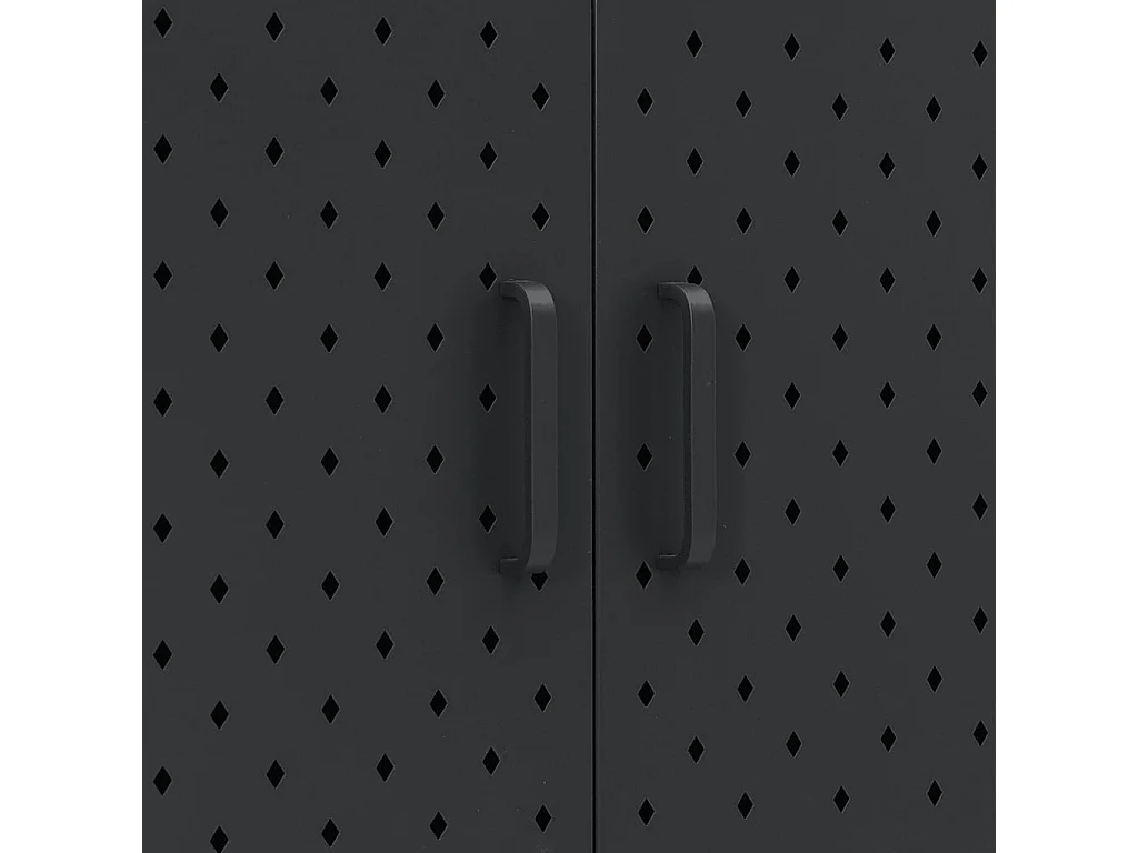 Credenza Nera 75x35x75 cm in Acciaio