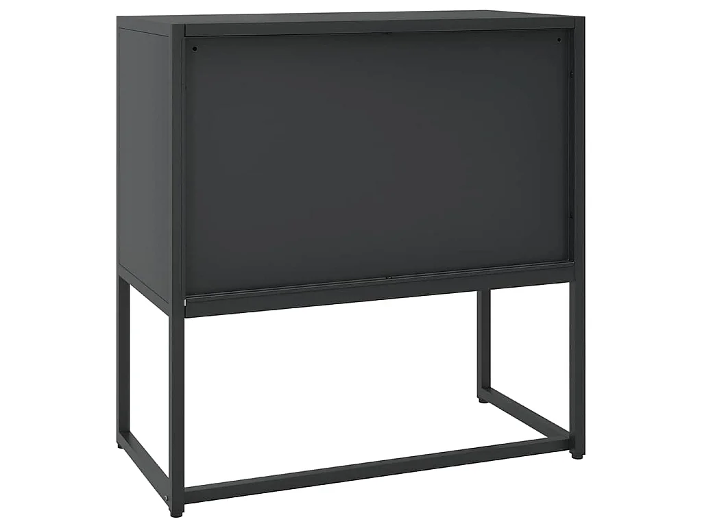 Buffet Noir 75x35x75 cm Acier