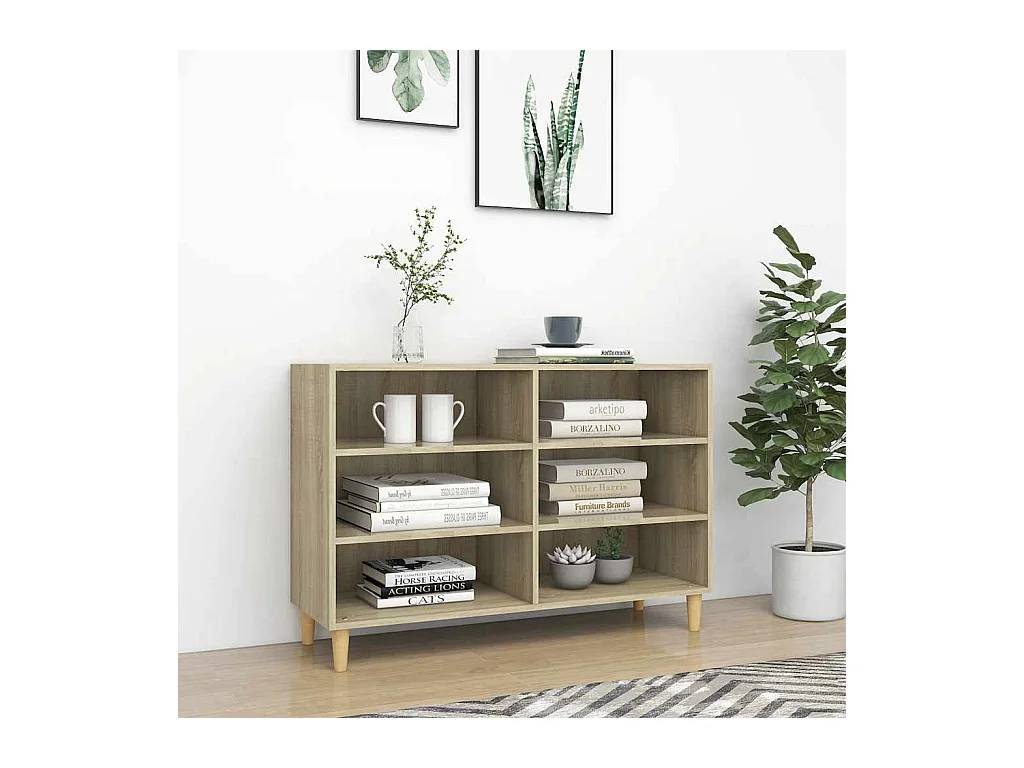 Buffet chêne sonoma 103,5x35x70 cm bois d'ingénierie