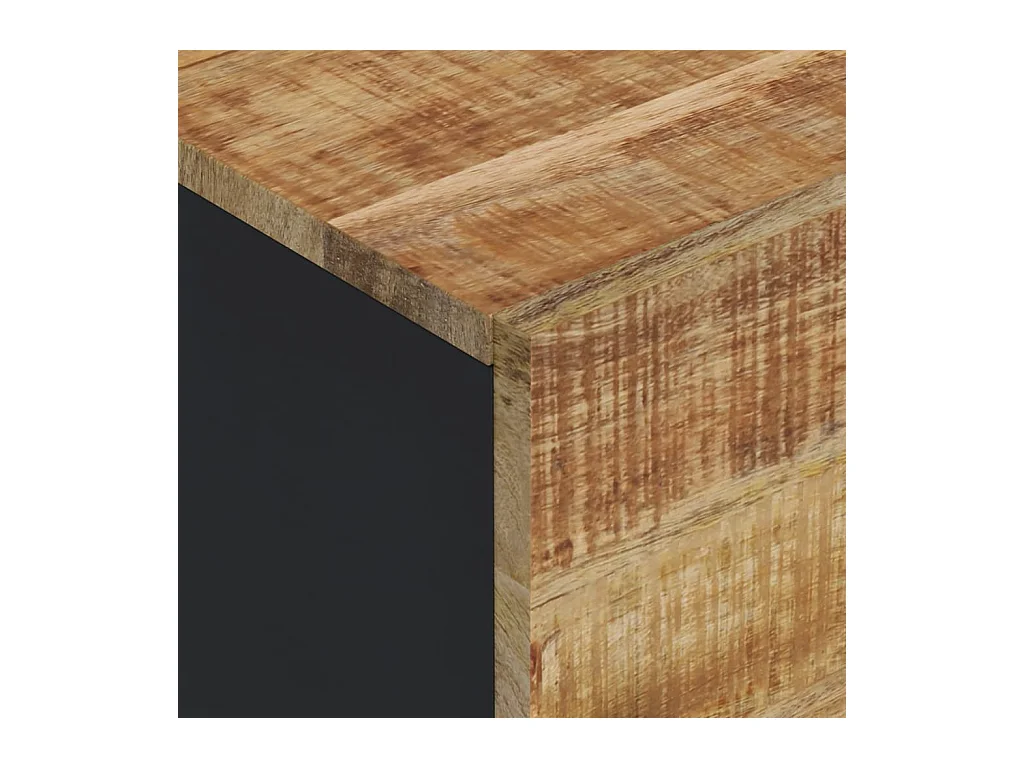 Buffet avec 3 portes 40x33x110 cm bois massif manguier et fer