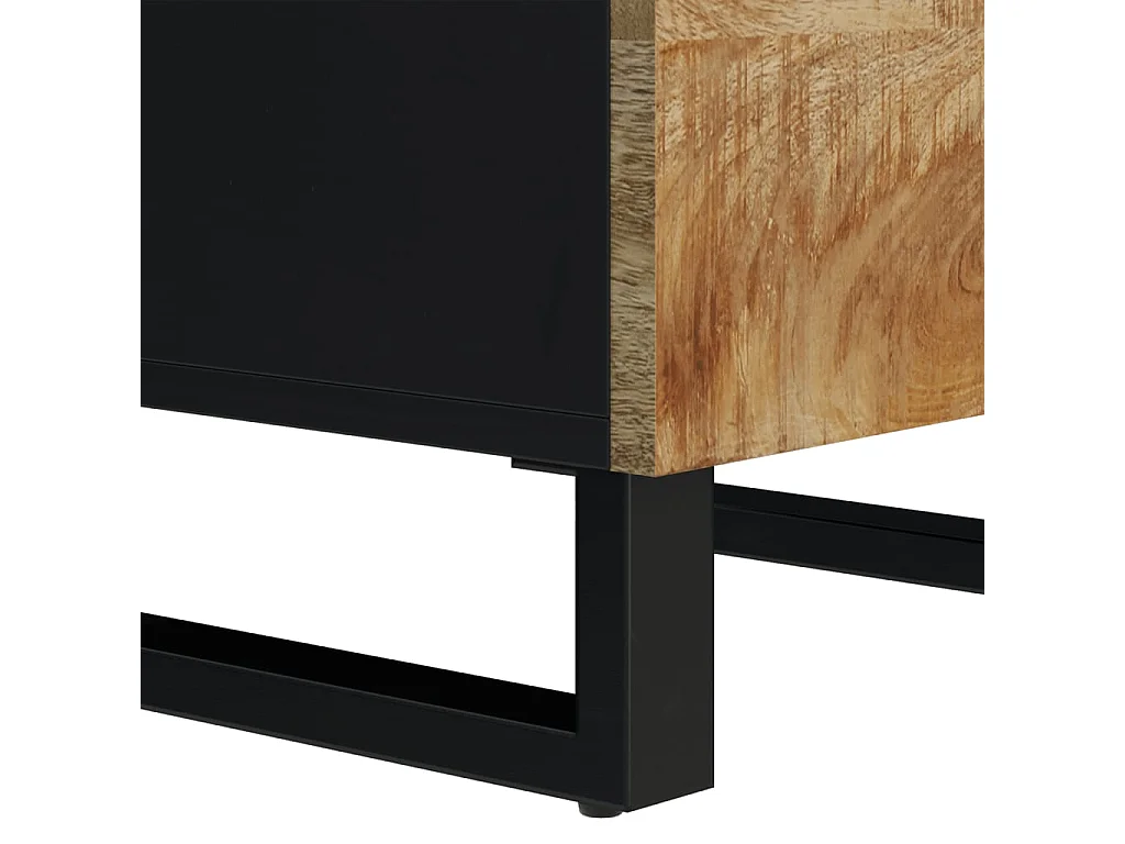 Aparador con 3 puertas hierro y madera maciza mango 40x33x110cm