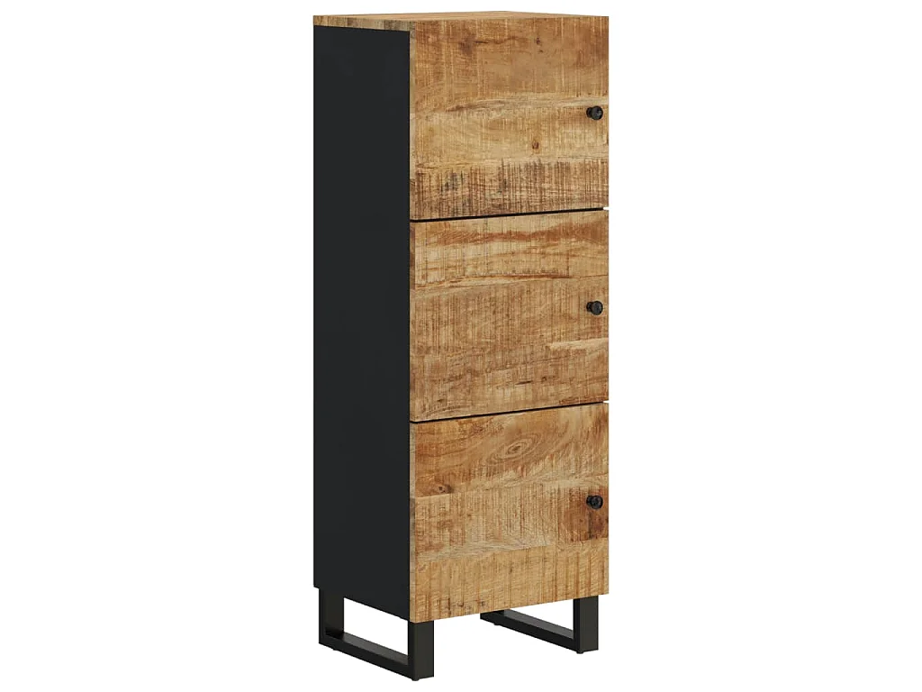 Aparador con 3 puertas hierro y madera maciza mango 40x33x110cm