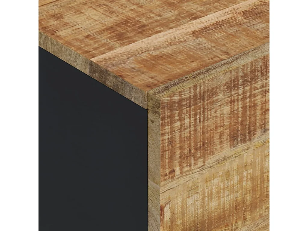 Aparador con 3 puertas hierro y madera maciza mango 40x33x110cm