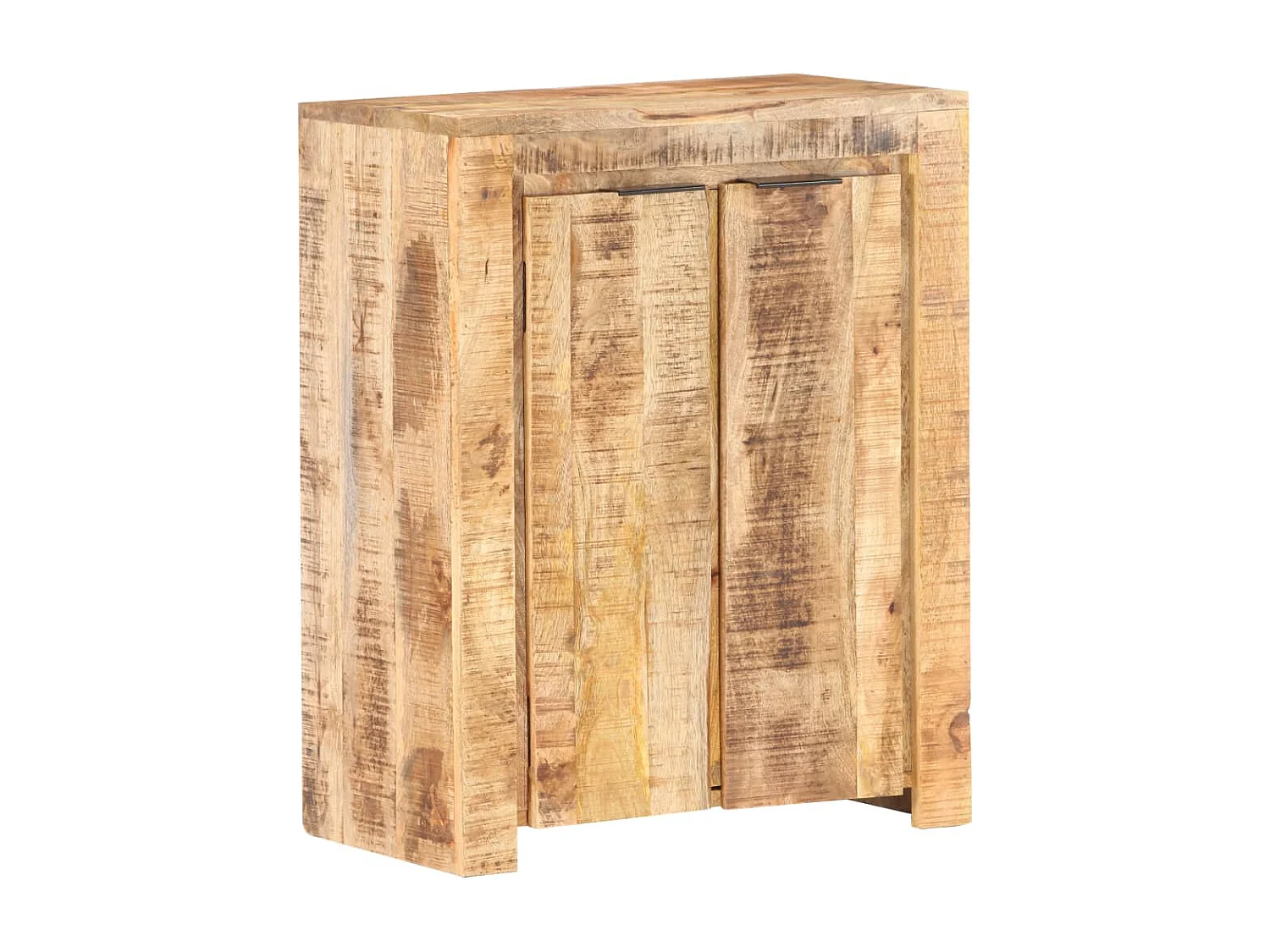 Credenza 59x35x75 cm in Legno Massello di Mango Grezzo