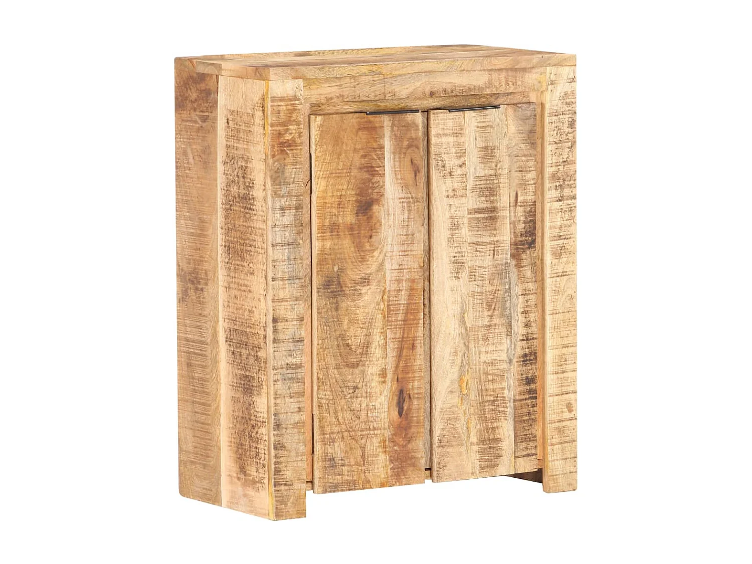 Credenza 59x35x75 cm in Legno Massello di Mango Grezzo