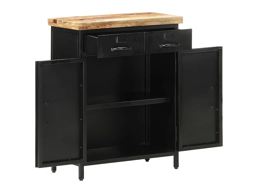Buffet 60x30x76 cm Bois de manguier brut