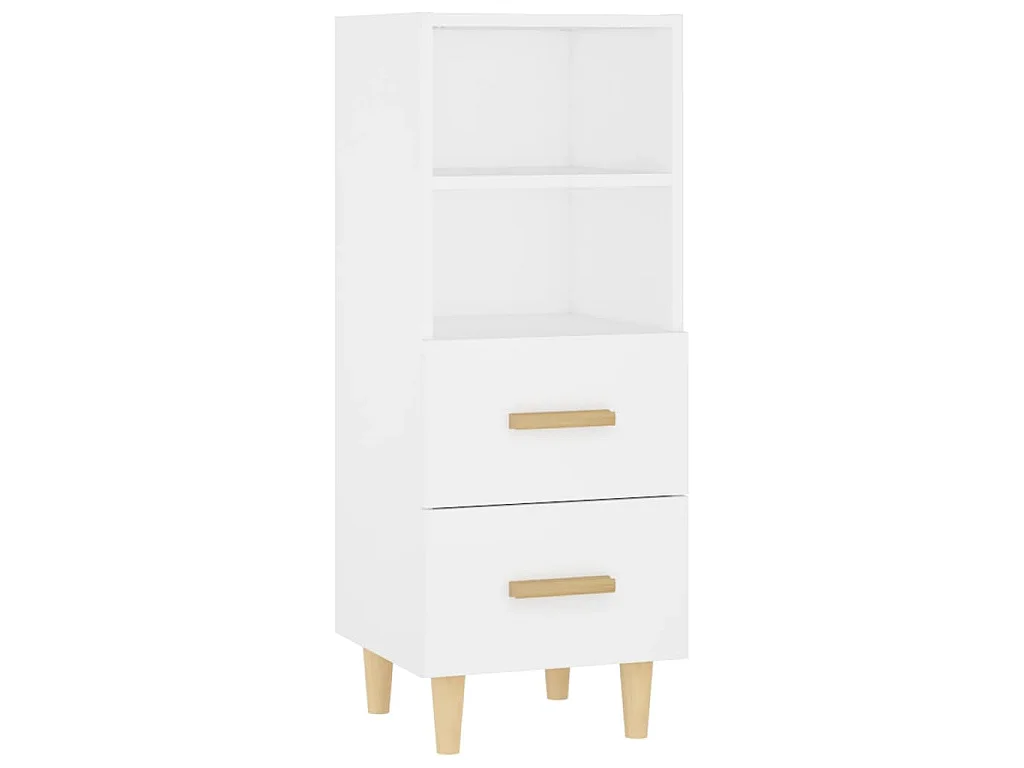 Buffet Blanc 34,5x34x90 cm Bois d'ingénierie