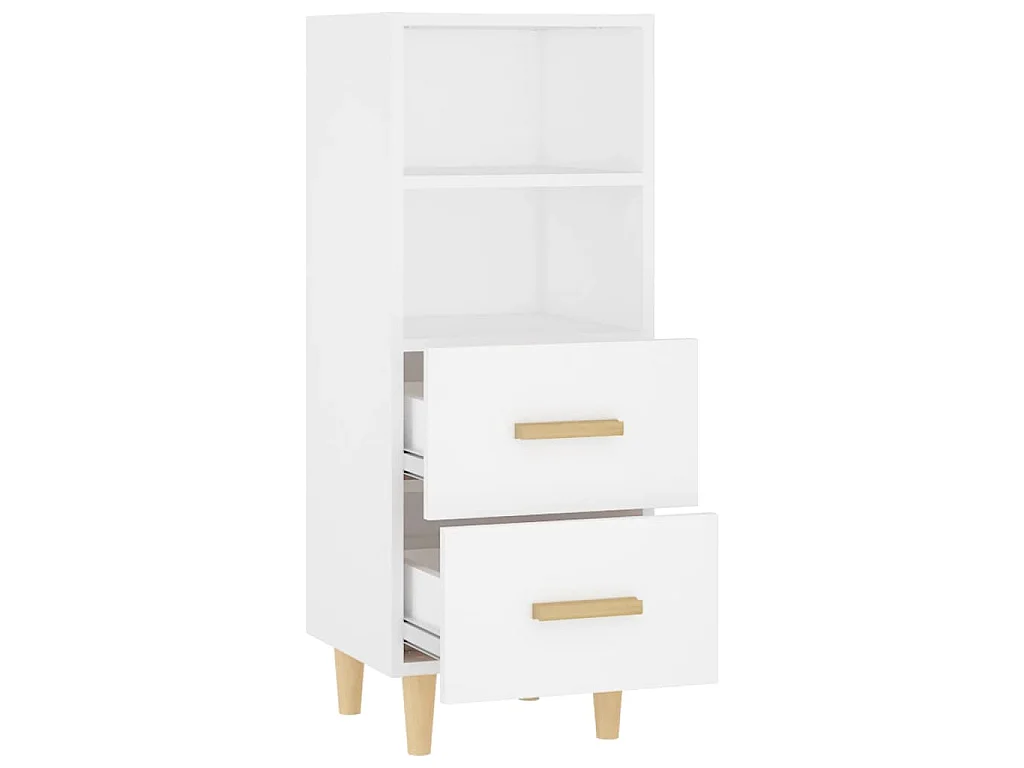 Buffet Blanc 34,5x34x90 cm Bois d'ingénierie