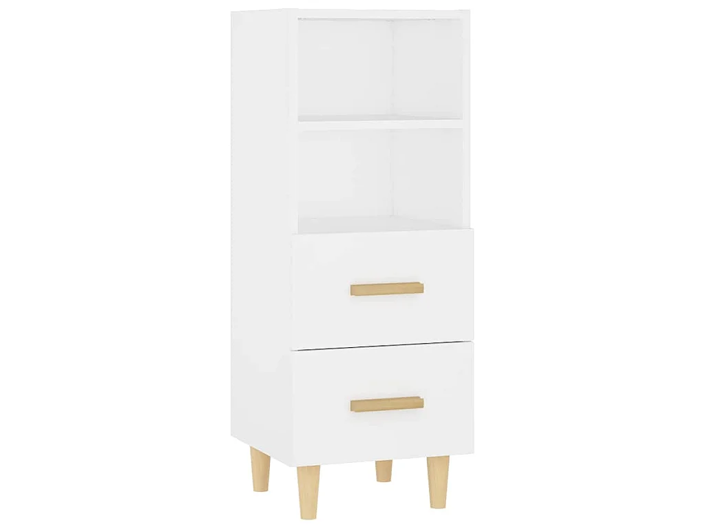 Buffet Blanc 34,5x34x90 cm Bois d'ingénierie