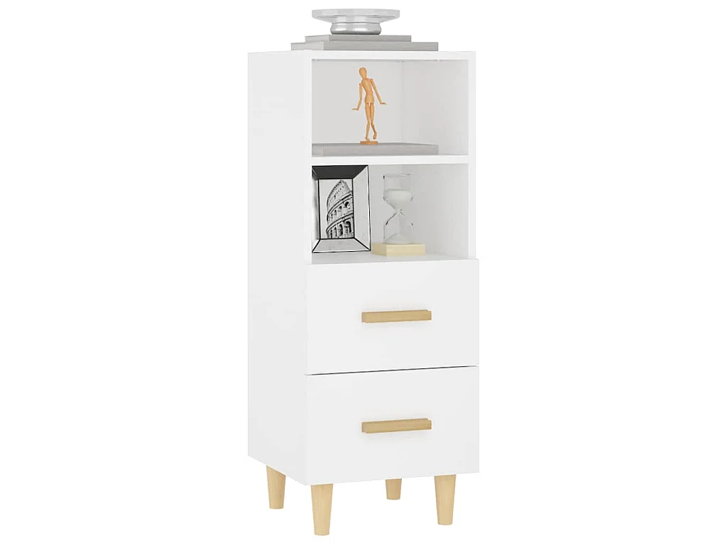 Buffet Blanc 34,5x34x90 cm Bois d'ingénierie