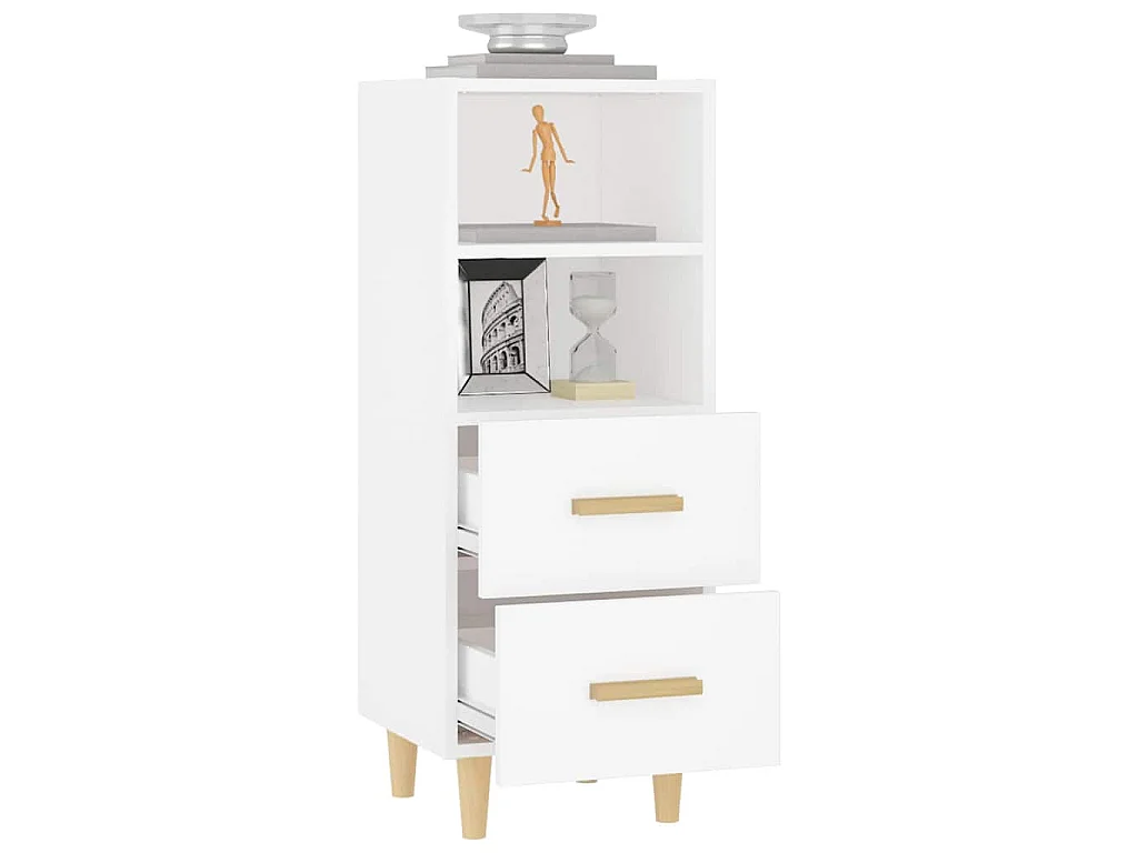 Buffet Blanc 34,5x34x90 cm Bois d'ingénierie