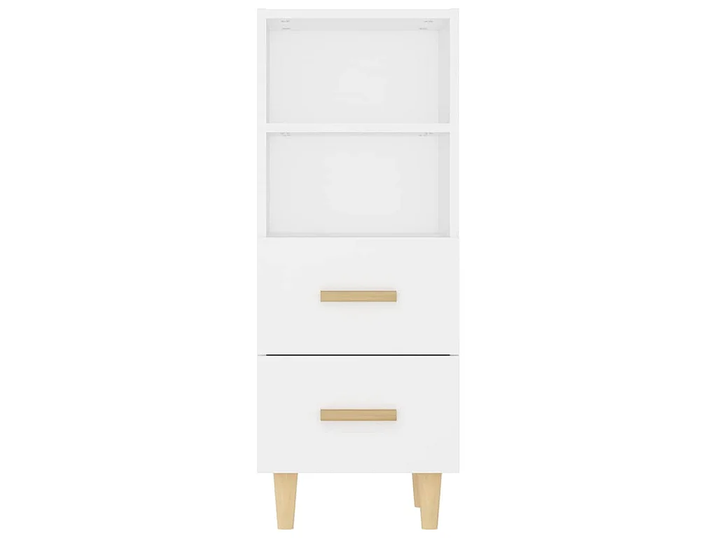 Buffet Blanc 34,5x34x90 cm Bois d'ingénierie