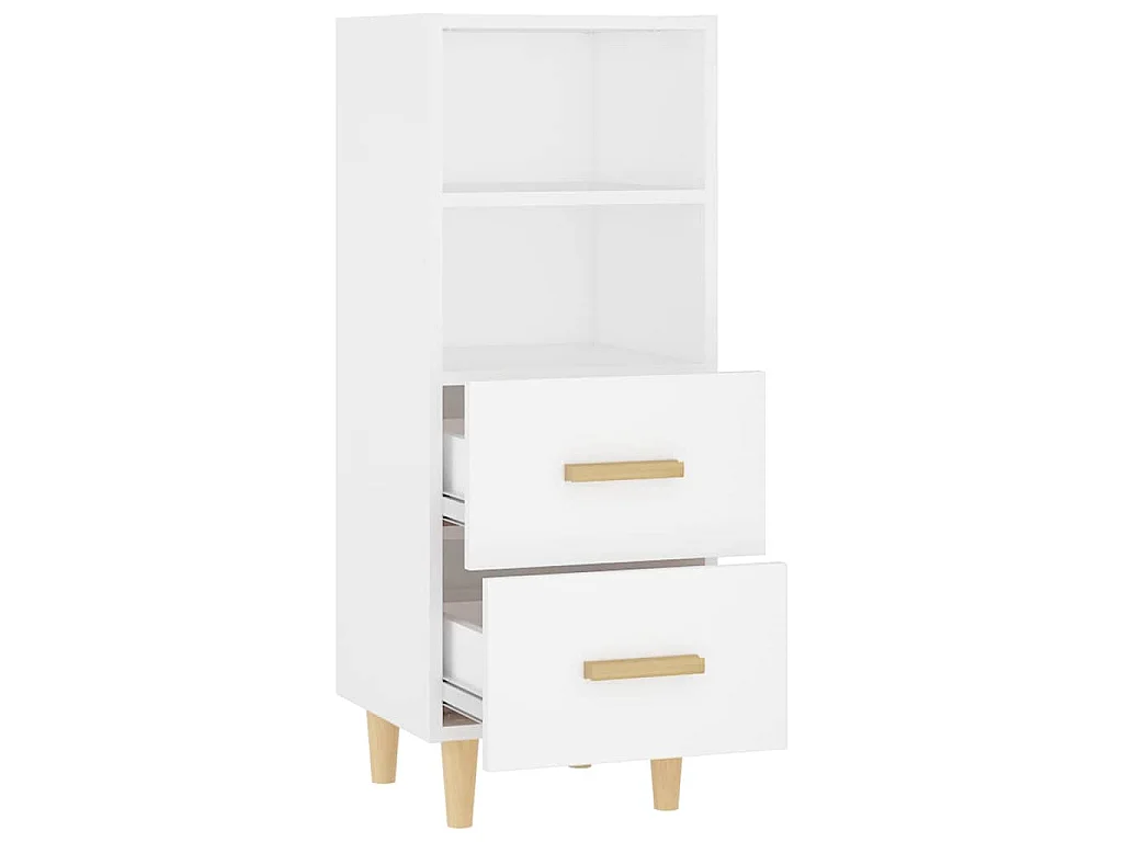 Buffet Blanc 34,5x34x90 cm Bois d'ingénierie