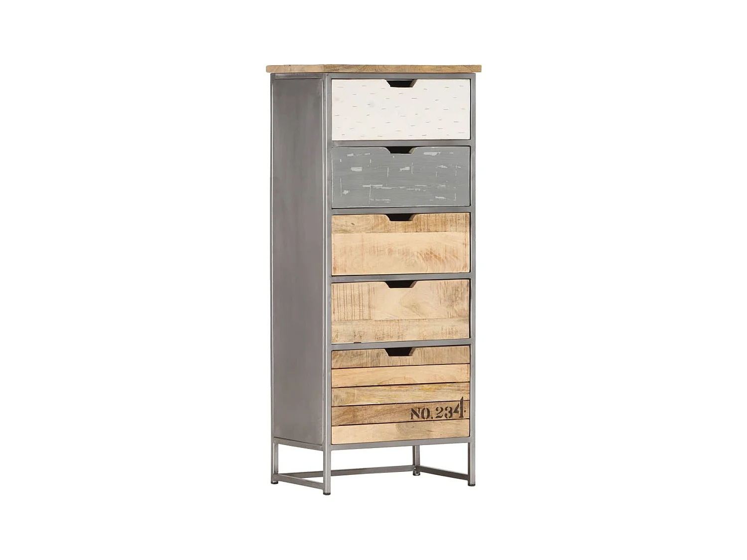 Armoire à tiroirs 45x30x105 cm Bois de manguier massif