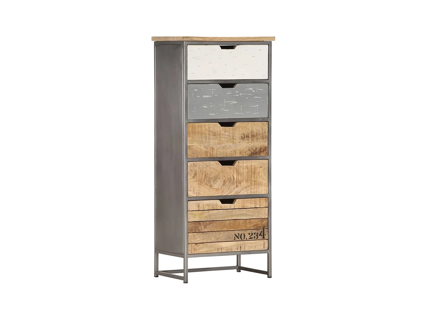 Armoire à tiroirs 45x30x105 cm Bois de manguier massif