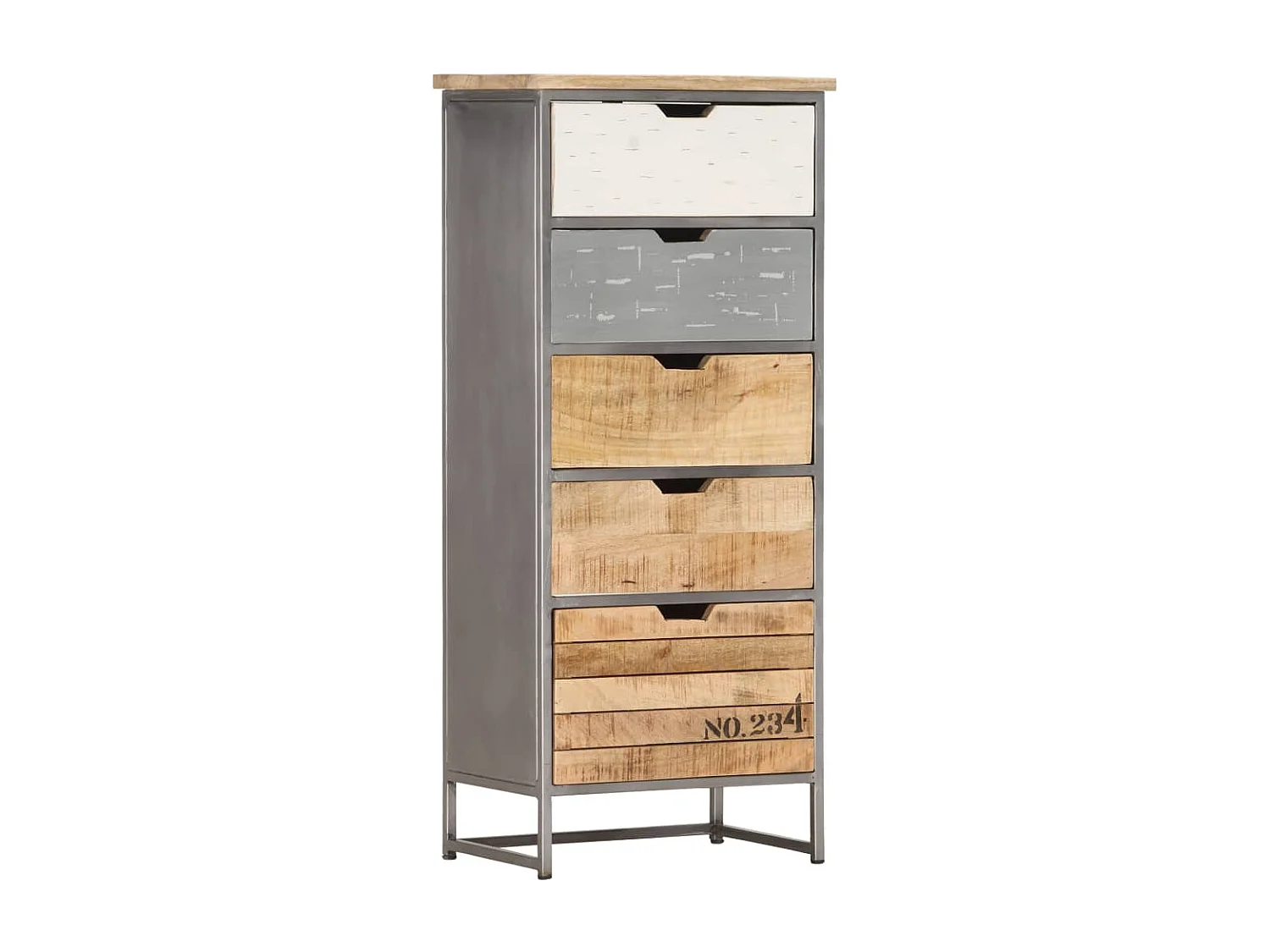 Armoire à tiroirs 45x30x105 cm Bois de manguier massif