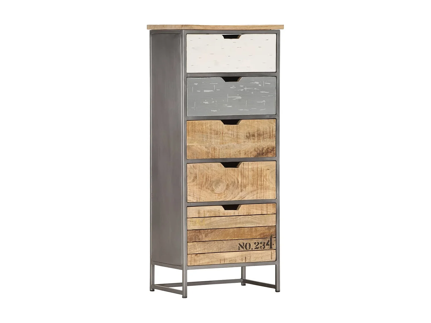 Armoire à tiroirs 45x30x105 cm Bois de manguier massif