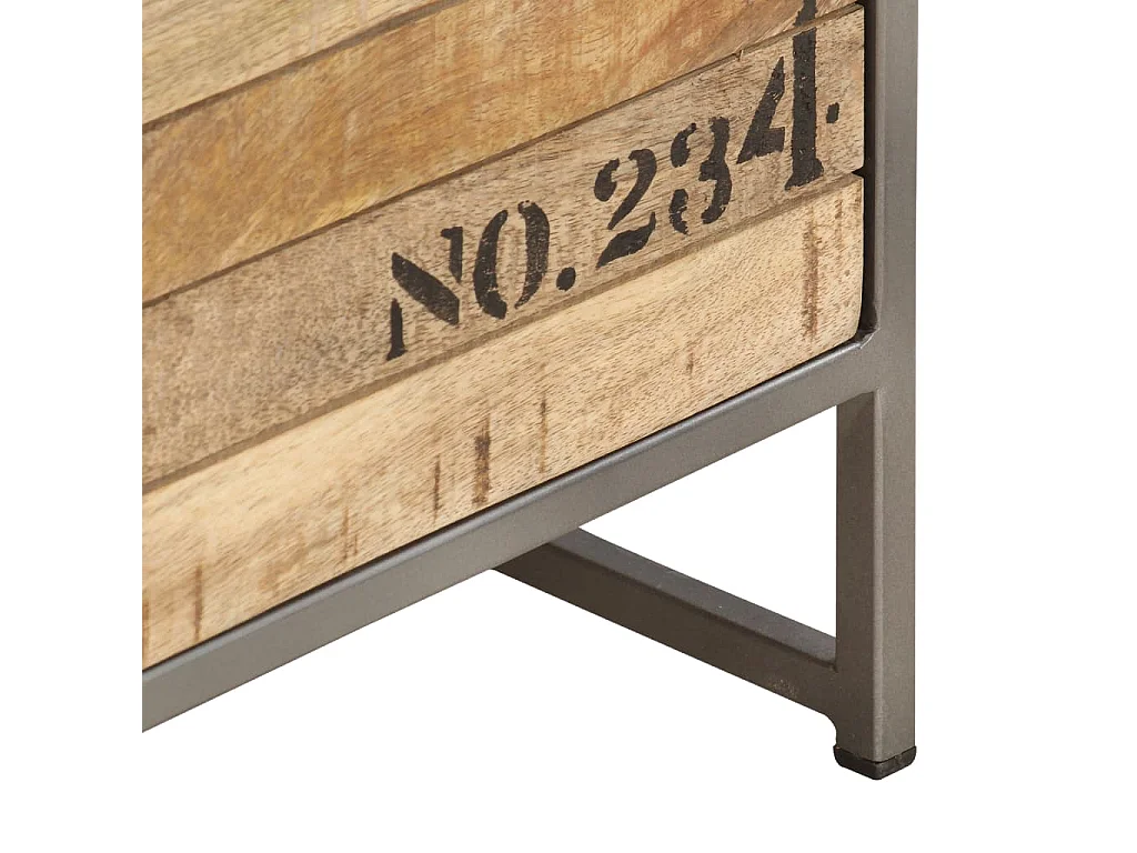 Cassettiera 45x30x105 cm in Legno Massello di Mango