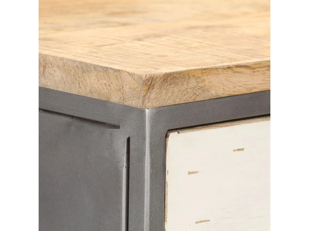 Cassettiera 45x30x105 cm in Legno Massello di Mango