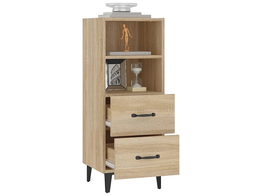 Dressoir 34,5x34x90 cm bewerkt hout sonoma eikenkleurig