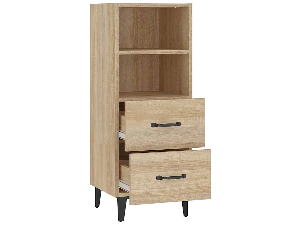 Dressoir 34,5x34x90 cm bewerkt hout sonoma eikenkleurig