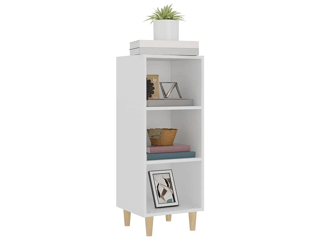 Buffet Blanc 34,5x32,5x90 cm Bois d'ingénierie