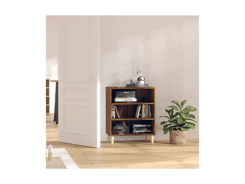 Buffet chêne marron 57x35x70 cm bois d'ingénierie