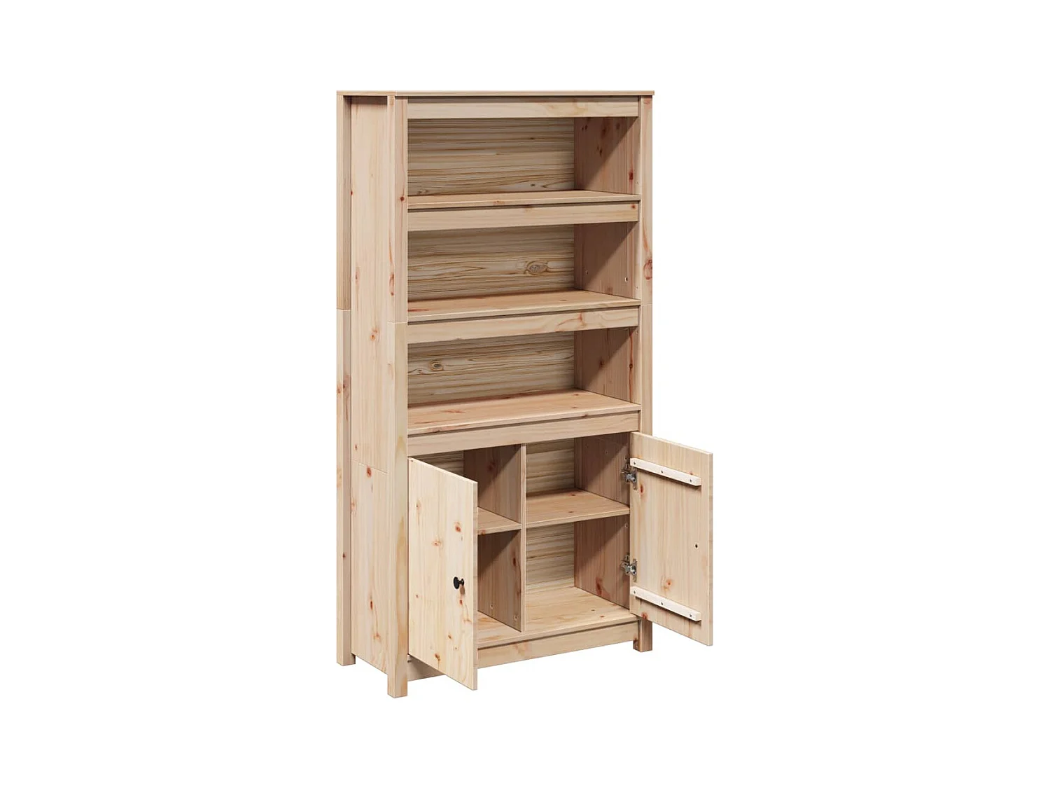 Highboard 80x35x154 cm Massivholz Kiefer