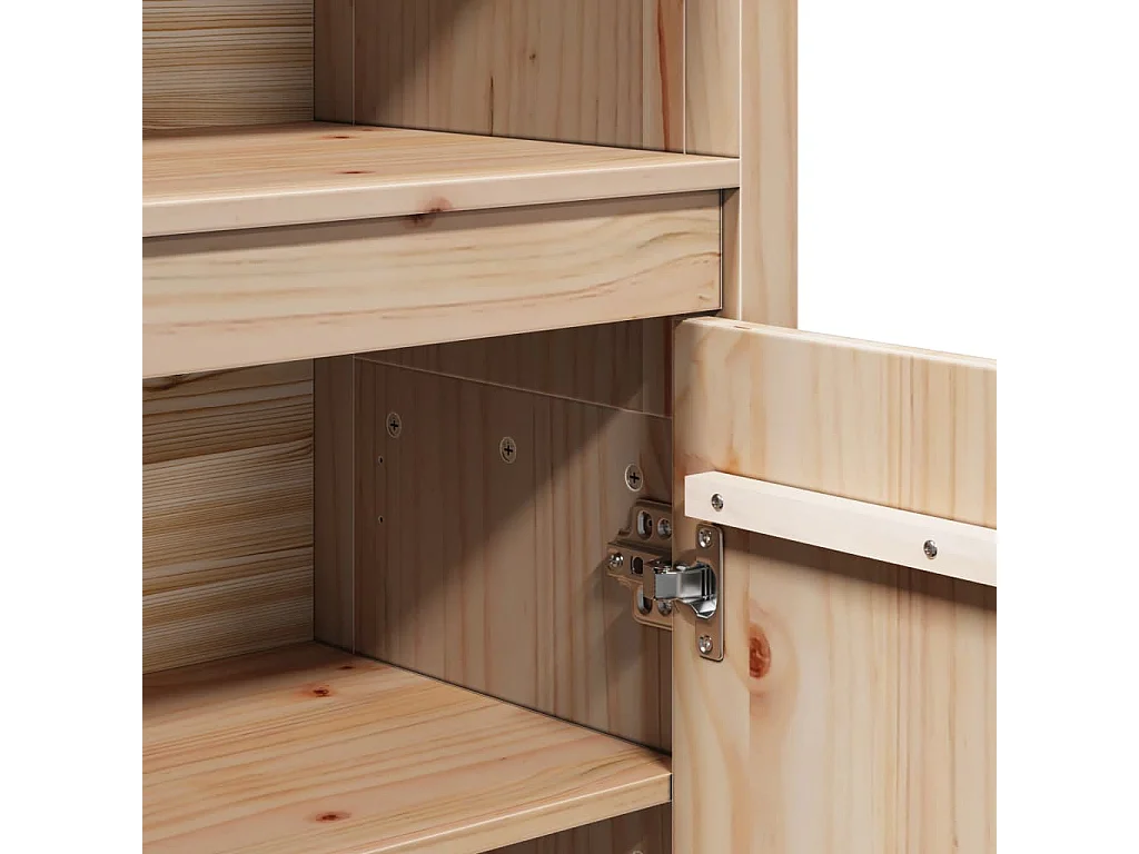 Buffet haut 80x35x154 cm Bois massif de pin