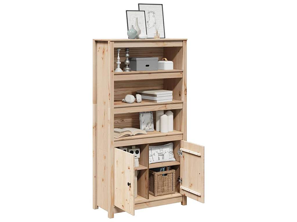 Buffet haut 80x35x154 cm Bois massif de pin