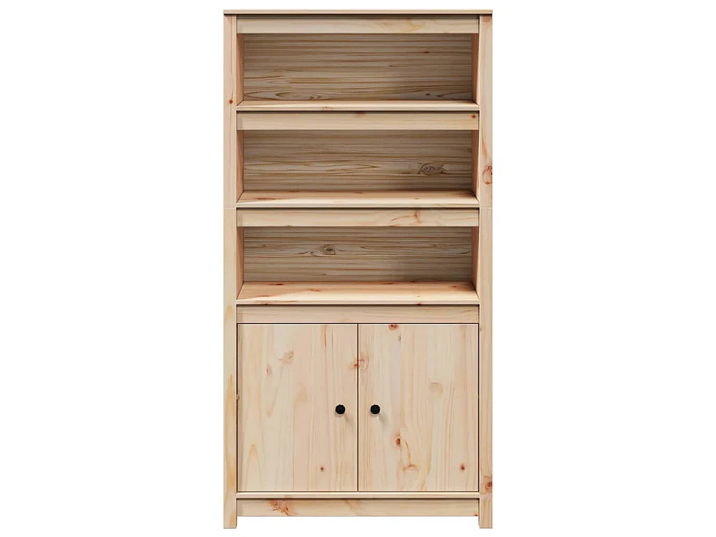 Buffet haut 80x35x154 cm Bois massif de pin