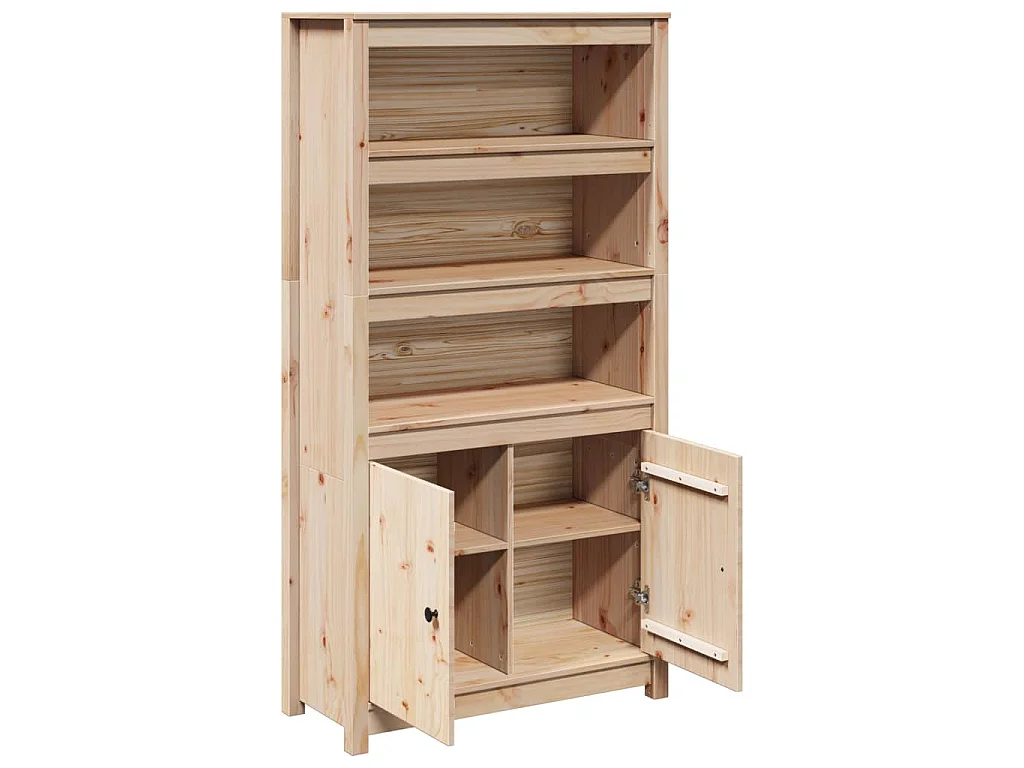 Buffet haut 80x35x154 cm Bois massif de pin