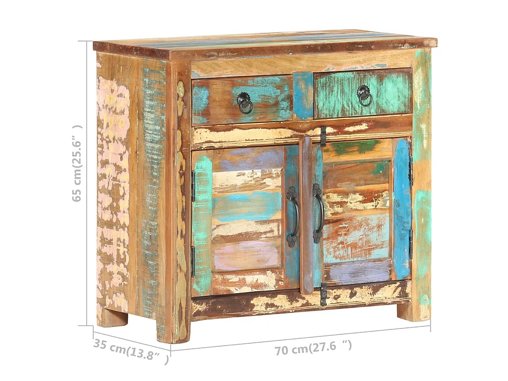 Buffet 70x35x65 cm Bois de récupération massif