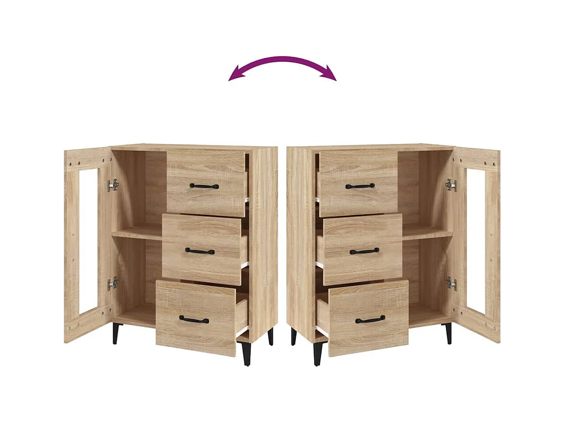 Aparador 69,5x34x90 cm derivados de madeira carvalho sonoma