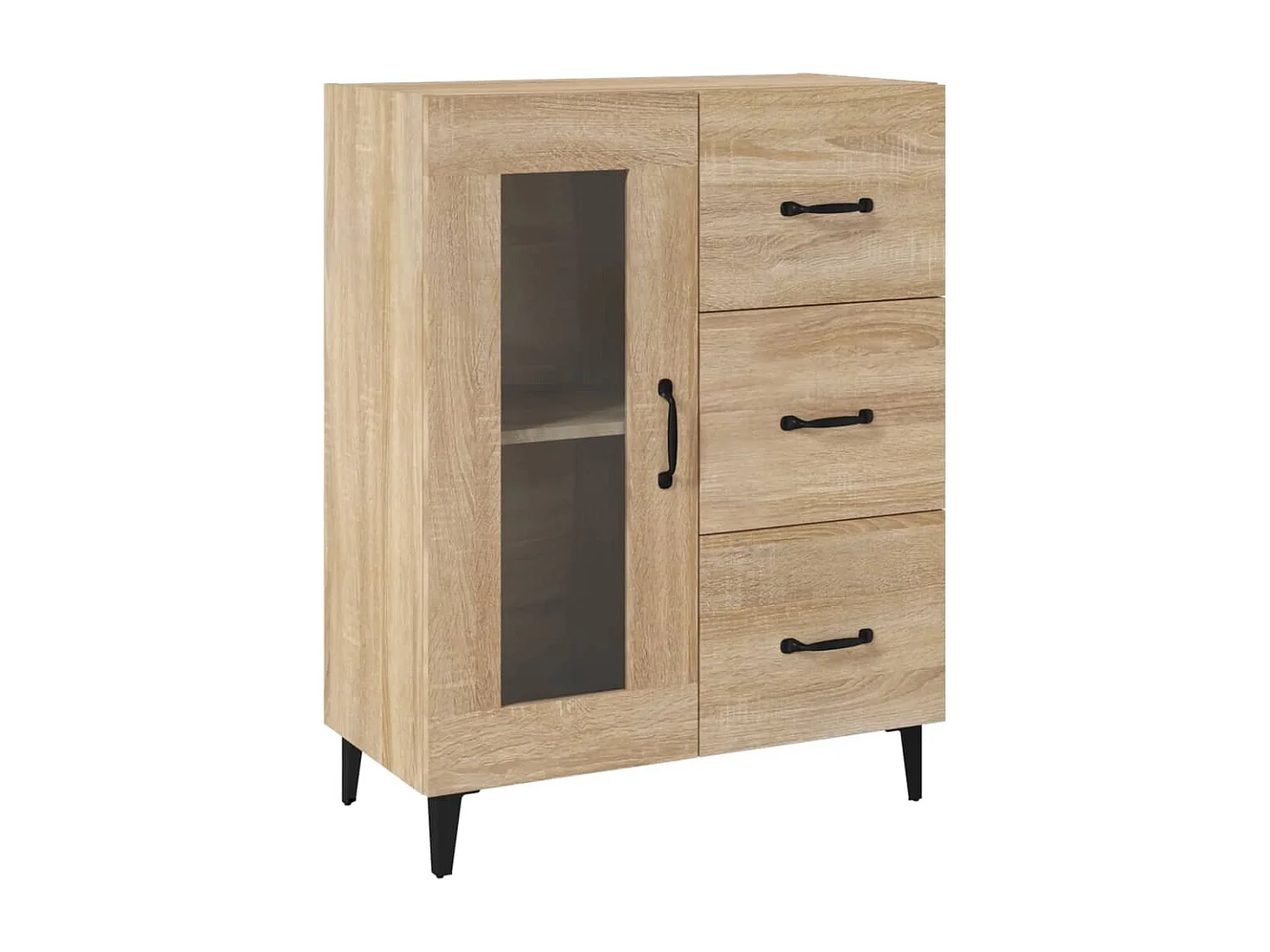 Aparador de madera de ingeniería roble Sonoma 69,5x34x90 cm