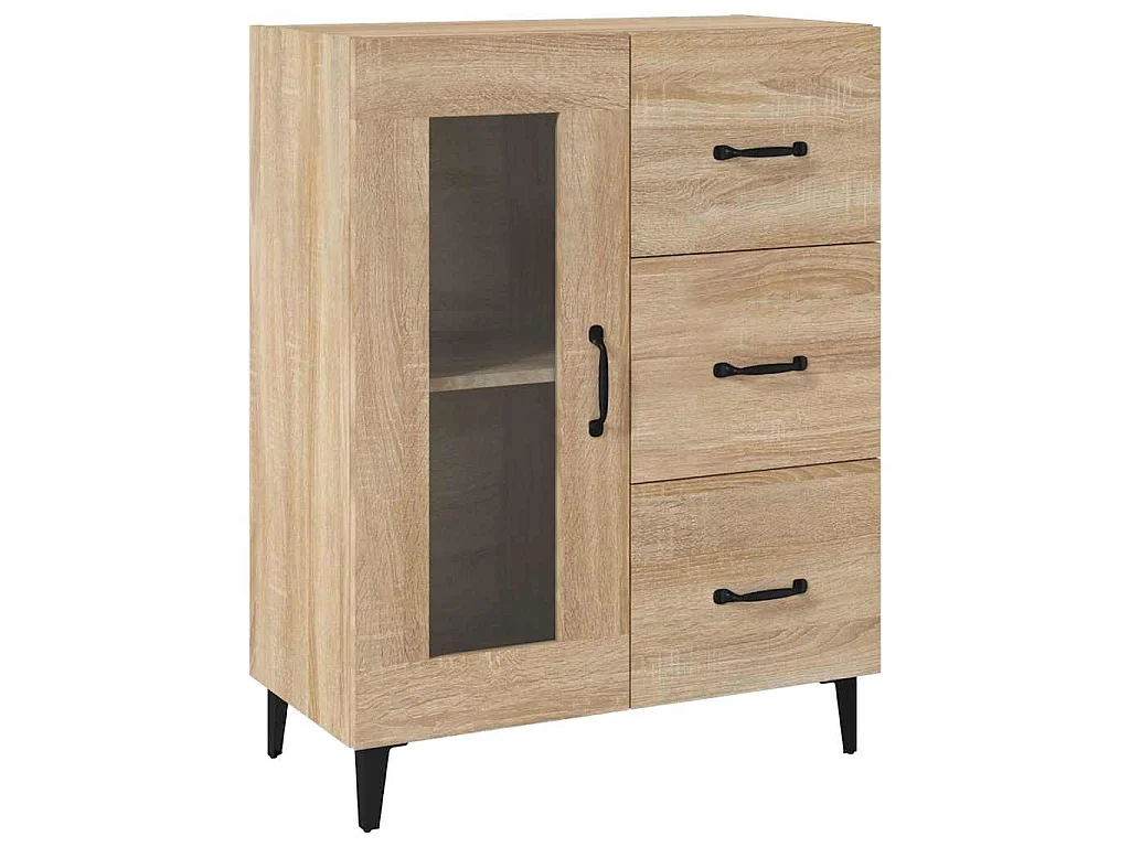 Buffet chêne sonoma 69,5x34x90 cm bois d'ingénierie