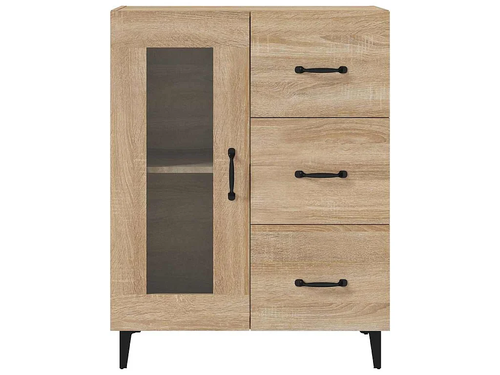 Buffet chêne sonoma 69,5x34x90 cm bois d'ingénierie