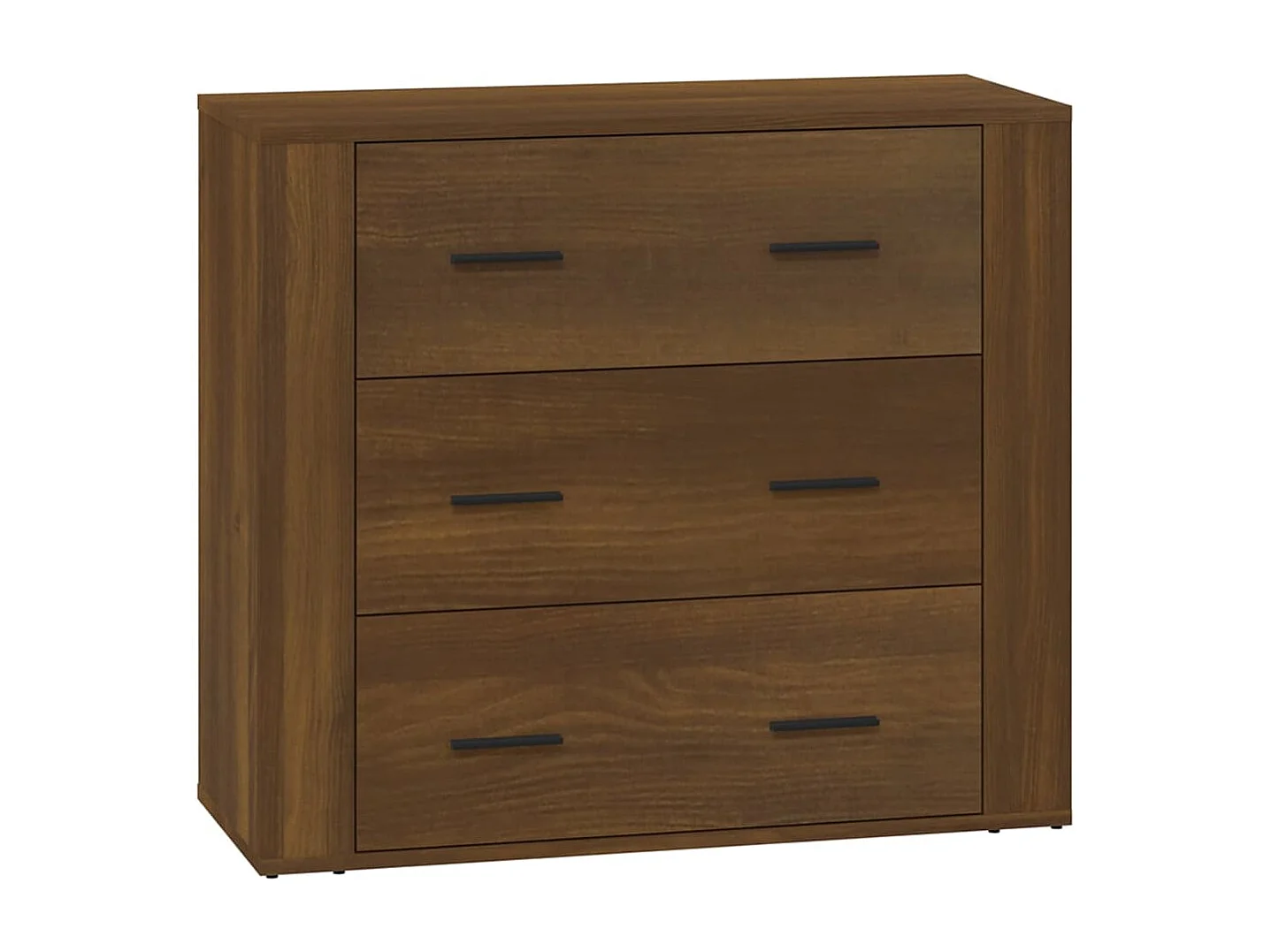 Dressoir 80x33x70 cm bewerkt hout bruin eikenkleur