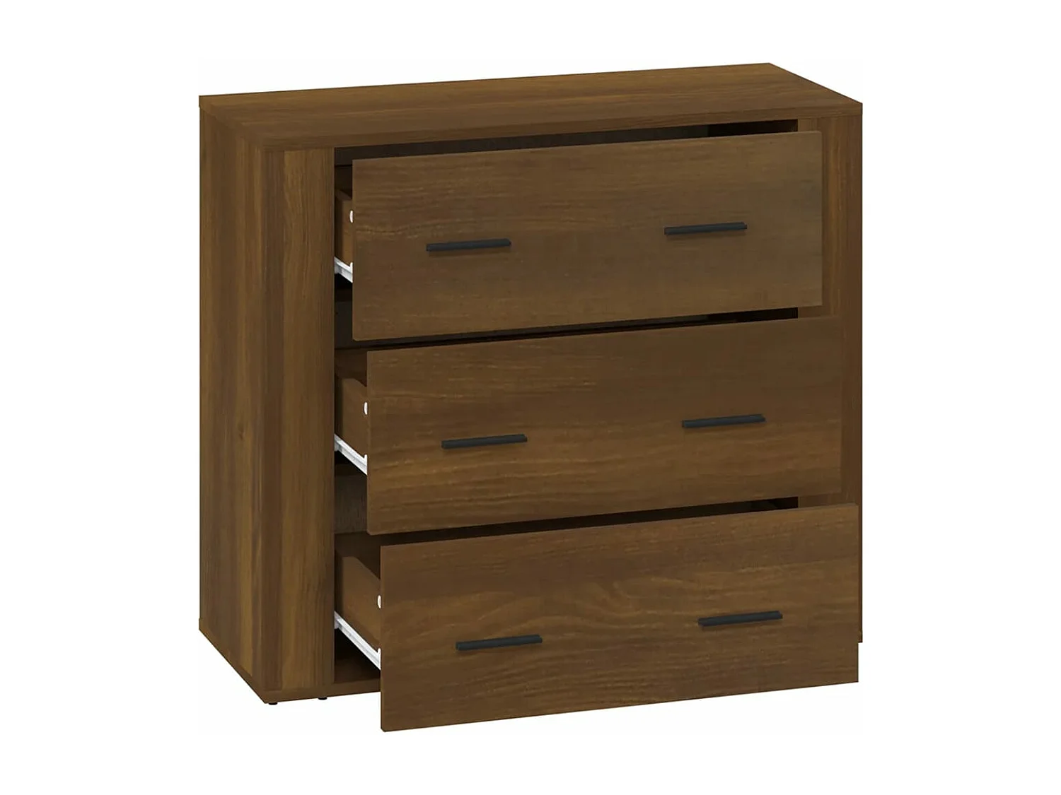 Dressoir 80x33x70 cm bewerkt hout bruin eikenkleur