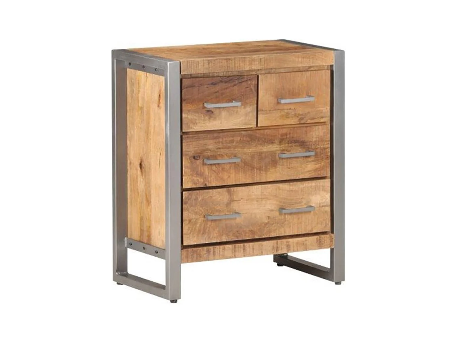 Credenza 60x35x70 cm in Legno di Mango Grezzo