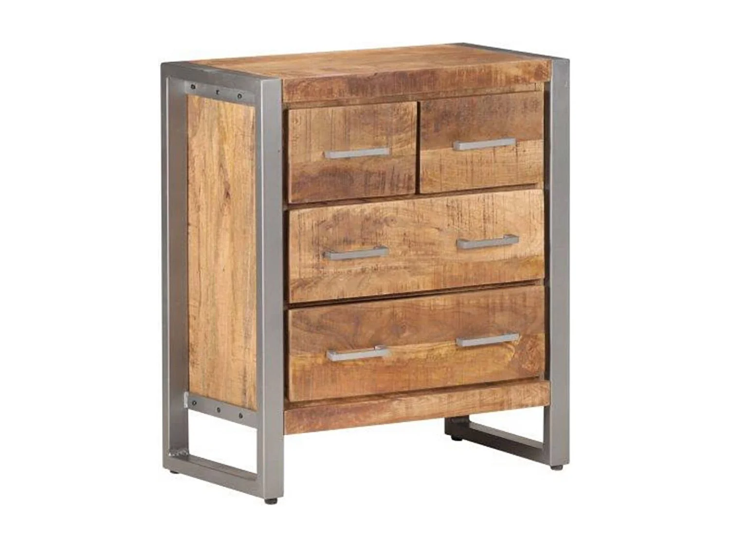 Credenza 60x35x70 cm in Legno di Mango Grezzo