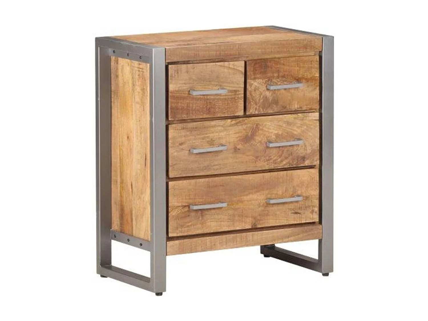 Credenza 60x35x70 cm in Legno di Mango Grezzo