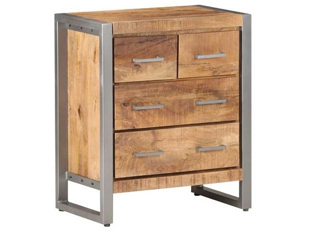 Buffet 60x35x70 cm Bois de manguier brut
