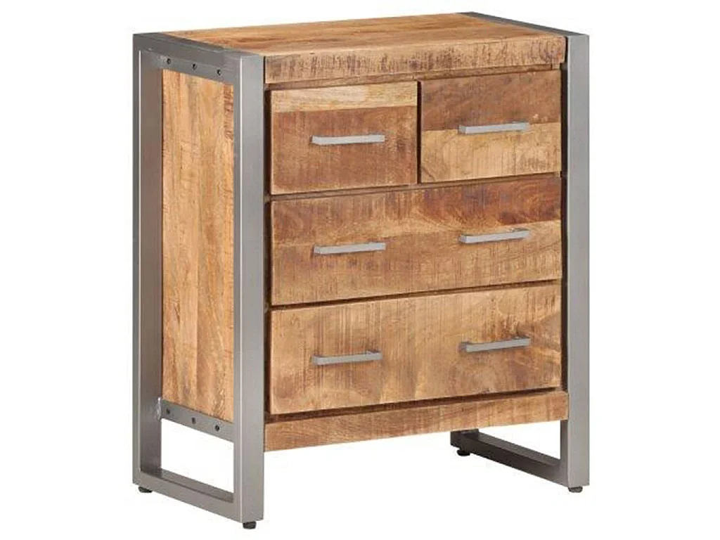 Buffet 60x35x70 cm Bois de manguier brut