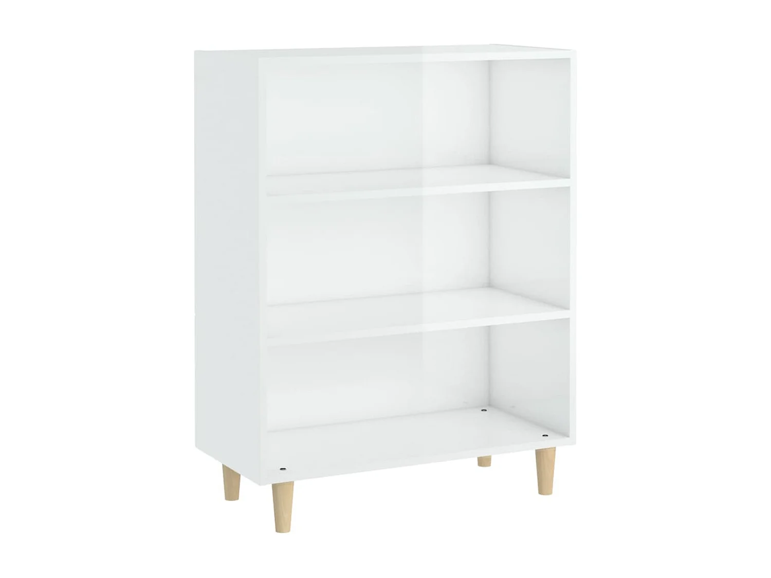 Buffet Blanc brillant 69,5x32,5x90 cm Bois d'ingénierie