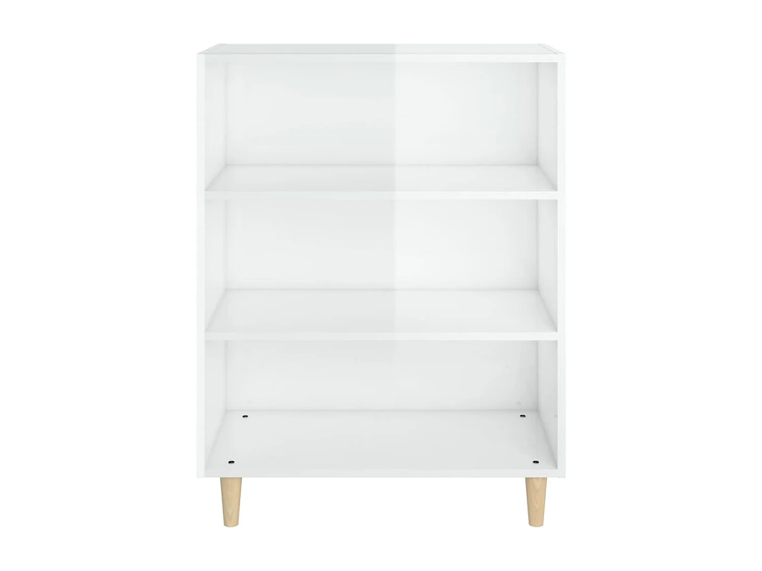 Buffet Blanc brillant 69,5x32,5x90 cm Bois d'ingénierie