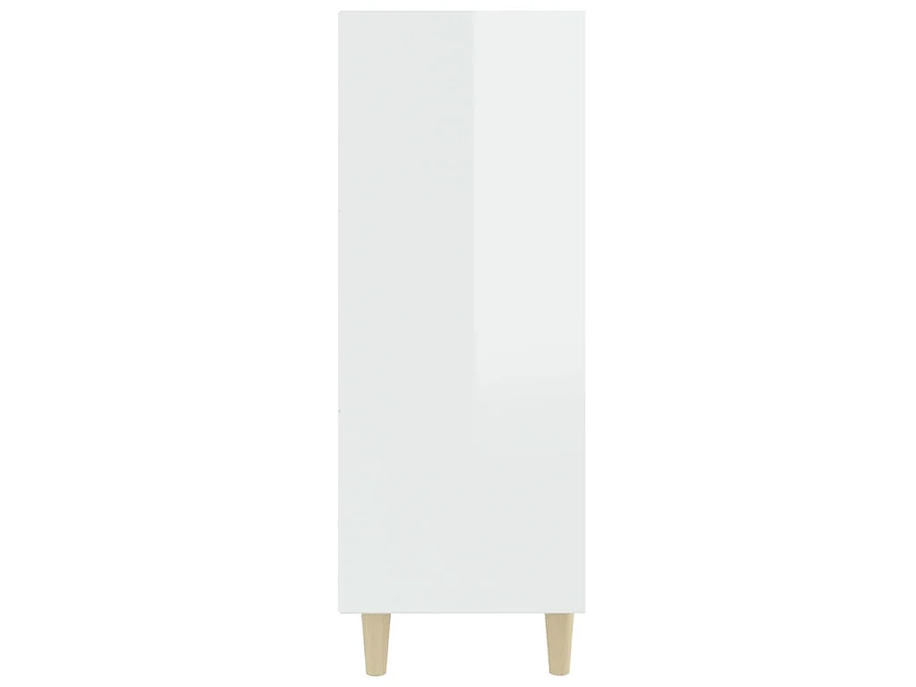 Buffet Blanc brillant 69,5x32,5x90 cm Bois d'ingénierie