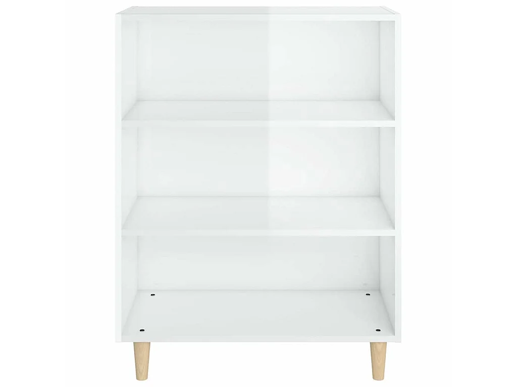Buffet Blanc brillant 69,5x32,5x90 cm Bois d'ingénierie